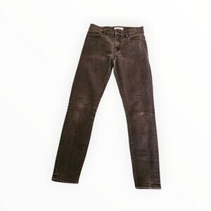 Ann Taylor LOFT Modern High Waist Skinny Ankle Jeans Size 25 / 0 Dark Gray